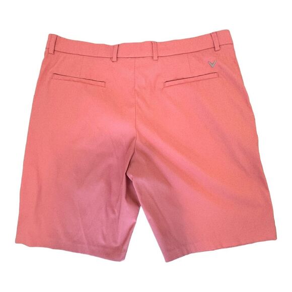 Calloway Men's Golf Shorts Coral Salmon Performance Stretch 4 Pockets Pin Dot - Picture 3 of 3
